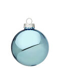 Palle di Natale in Vetro Azzurre Lucido Moderne per Albero Addobbi Natalizi