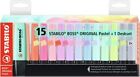 Evidenziatore - STABILO BOSS ORIGINAL Pastel Desk-Set - 15 in 14 colori ass.