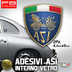 Adesivi Stickers ASI Interno Vetro Auto Storiche Rally Old Fiat 500 Lancia Alfa
