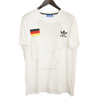 Men adidas T-shirt White Cotton Germany Deutschland Crew Neck Size  XL XAB645