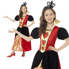 Ragazze Regina di Cuori Costume Bambino Alice Cappellaio Matto Fairy Fiabe Nuovo