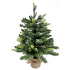 Albero di Natale Abete artificiale Verde Piccolo 60 cm con 80 Rami base Yuta