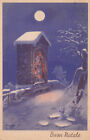 cartolina Buon Natale a colori - viaggiata nel 1938