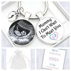 Mummy To Be Gift. Pregnancy Announcement Gift. Baby Scan Photo Keyring.