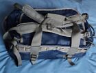 The North Face Base Camp Duffel Bag Carry On Backpack 42L Blue Grey Used Worn S
