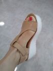 Sandali donna con zeppa cm 6 beige nocciola n. 38 USATI scarpe Primadonna