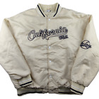 Subdued Baseball Bomber Jacket Cream Womens UK 10 M California USA Oversized