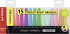 STABILO BOSS ORIGINAL Desk-Set Limited Edition - 15 colori assortiti 9 Neon +...