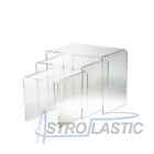 Alzatina Tavolino Espositore in Plexiglass Trasparente Spess. 6mm SCELTA MISURE