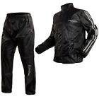 Waterproof Rainproof Trousers Jacket High Visibility Scooter Moto Silver A-PRO