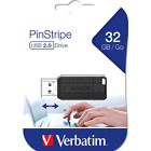 Verbatim Pen drive Unità USB Chiavetta pendrive PinStripe da 32 GB USB 2.0 nera