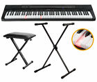 Tastiera Musicale Pianola Elettronica 88 Tasti Illuminati 146 Suoni USB Mp3 Set