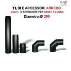 Diametro 200 Tubi Accessori Serie Arredo 2mm scarico fumi x stufe camini a legna