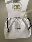 Bustina Trousse Chanel Bianca Nera Cotone Make-up Trucchi Borsa Luxury Bag Top