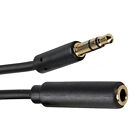 Jack Extension Short 50cm Slim Cable Male to Female Audio 3.5mm Lead 0.5m Black
