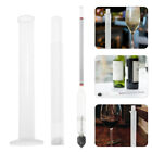 Alcohol Hydrometer for Wine Making and Plastic Test Jar Glass Cylinder