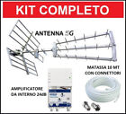 Kit Antenna TV UHF Digitale Terrestre Esterna DVB-T2 Amplificatore Da Interno @