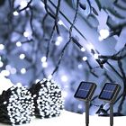 2 pezzi Luci Di Natale Catena 200 LED Natalizia ad Energia Solare 22mt