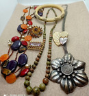 Lot de bijoux vintage 60-80s,bracelet, broches,pendentif,collier