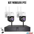 Kit Videosorveglianza PTZ IP Wireless nvr 4 canali 2 Telecamere IP Full Hd