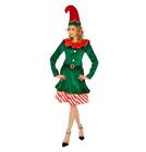 Costume elfa elfo aiutante di Babbo Natale lusso donna