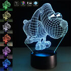 Cucciolo cane in 3d LAMPADA a LED 7 colori selezionabili animale Idea regalo