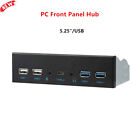 5.25" Optical Drive PC Front Panel Hub Supports Type-C USB3.0 USB2.0 Mic Input
