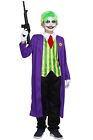 Costume carnevale Clown pazzo vestito pagliaccio bambino Pegasus Joker cosplay