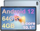 SZTPS Tablet 10.1 Pollici Android 12.0, 64 GB ROM + 4 GB RAM 128 GB (Q6f)