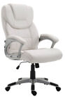 Poltrona sedia ufficio regolabile 120kg HLO-CP10 V2 ecopelle bianco