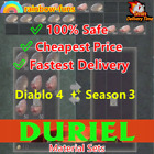 Diablo 4 Duriel Mats 🔥 D4 Materials Shard Egg 🔥 PC PS5 XBOX Season 3 Gold 🚀