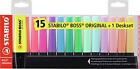 Evidenziatore - STABILO BOSS ORIGINAL Desk-Set - 15 Colori assortiti 9 Neon +...