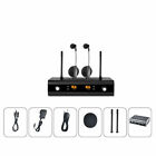 UHF Dual Channels Wireless Instrument Microphone Mic for Violin Accordion Guitar