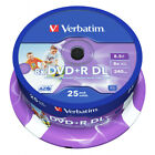 25 DVD+R DL Verbatim PRINT No ID 8,5GB 8x Dual Layer STAMPABILI Cake Box 43667