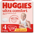 HUGGIES ULTRA COMFORT MEGA PACK  DA 120 PANNOLINI TAGLIA 4 (7-18 KG)