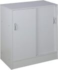 Scarpiera armadio 2 ante scorrevoli per ripostiglio, lavanderia, bianco 60x30x71