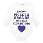 Body neonato calcio manica lunga Sono un piccolo grande tifoso della Fiorentina