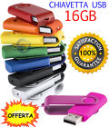 PEN DRIVE Chiavetta USB Penna CHIAVE Memoria FLASH 16 gb UNIVERSALE Colorata 2.0