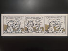 Jim Davis - tavola striscia originale daily strip "Garfield"(1988) + preliminare