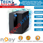 Gruppo di Continuità UPS 2000VA 1200W Stabilizzatore PC Telecamere Njoy Horus