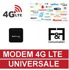 MODEM PORTATILE WIRELESS WIFI SCHEDA SIM CARD INTERNET 4G LTE 3G