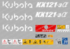 Kubota KX121-3 Mini Escavatore Completo Decalcomania Set Con Attenzione Segni