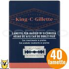 KING C GILLETTE 40 LAMETTE DI RICAMBIO PER RASOIO DI SICUREZZA BARBA E BAFFI