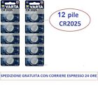 12 pile batterie VARTA  CR2025   Litio 3V