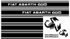 FIAT 500 F/L/R - SERIE ADESIVI ABARTH 695 PER FIANCATE - NERI
