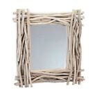 CIPI Specchio SUAR in rami e legno solo uso chiodi di recupero colori naturali