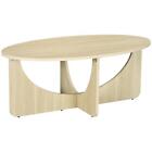 DecHome Tavolino da Salotto Ovale Truciolato dallo Stile Moderno 110x60x45