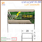 Batteria batterie pile ricaricabili x ni-mh 1.2V a saldare 2/3A 2/3AF 1/2A 29x17
