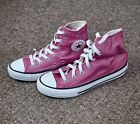 Converse All Star Chuck Taylor High Top Sneakers Size UK4 Shinny Glitter Pink D2