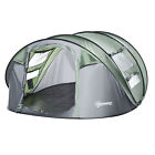 Outsunny Tenda da Campeggio 2 Posti Impermeabile con 2 Porte e 4 Finestre Verde